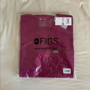 FIGS Dark Magenta Catarina One Pocket Top